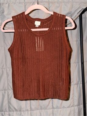 a new day Rust Brown Knit Sleeveless Tank